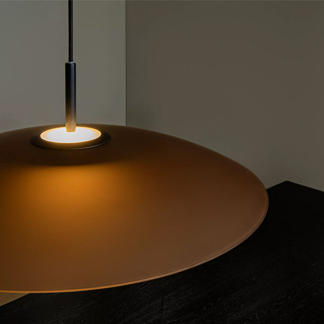 Lámpara colgante vidrio dimeable ámbar Ø 60 cm 18,6 W 2700K- LULC0348