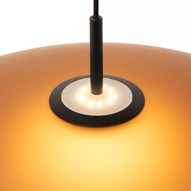 Lámpara colgante vidrio dimeable ámbar Ø 60 cm 18,6 W 2700K- LULC0348