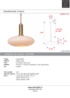 Lámpara colgante metal oro mate vidrio opal Ø 30 cm E27 - LULC0349