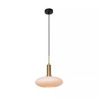 Lámpara colgante metal oro mate vidrio opal Ø 30 cm E27 - LULC0349