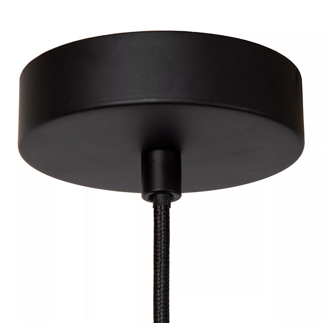 Lámpara colgante metal oro mate vidrio opal Ø 30 cm E27 - LULC0349
