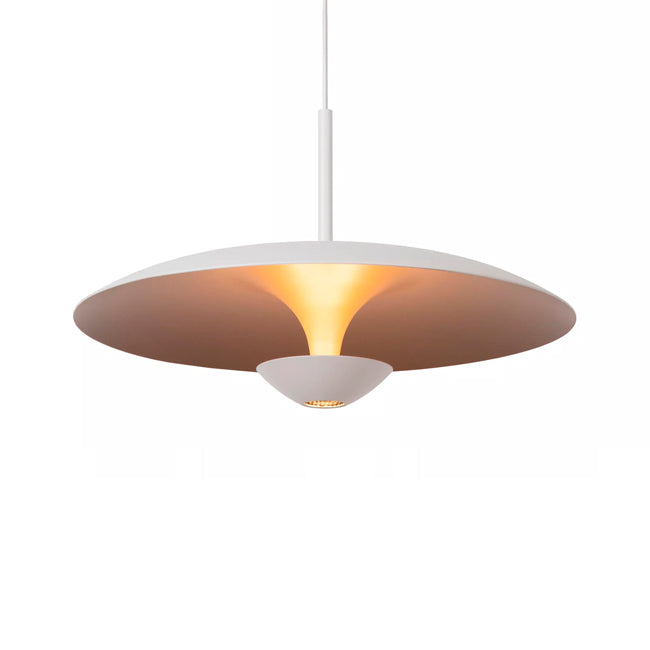 Lámpara colgante aluminio blanco oro mate Ø40 cm 12W LED - LULC0351