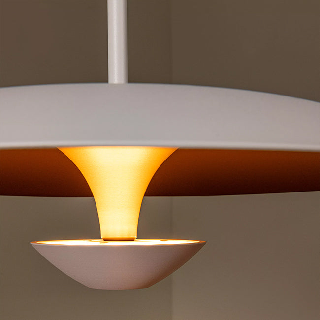 Lámpara colgante aluminio blanco oro mate Ø40 cm 12W LED - LULC0351