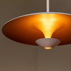 Lámpara colgante aluminio blanco oro mate Ø40 cm 12W LED - LULC0351