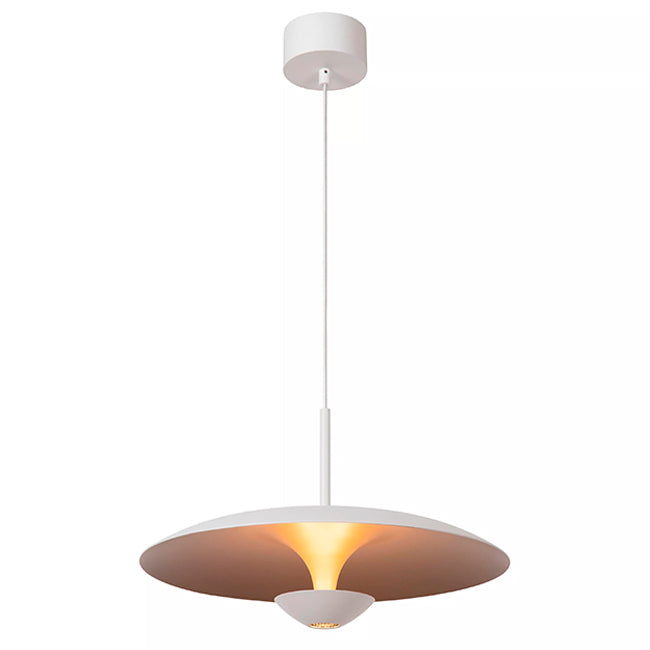 Lámpara colgante aluminio blanco oro mate Ø40 cm 12W LED - LULC0351