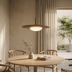 Lámpara colgante madera taupe Ø38.7 cm LED - LULC0353