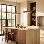 Lámpara colgante madera taupe Ø38.7 cm LED - LULC0353