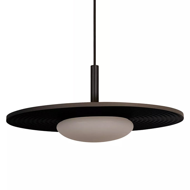 Lámpara colgante madera taupe Ø38.7 cm LED - LULC0353