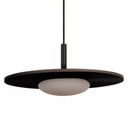 Lámpara colgante madera taupe Ø38.7 cm LED - LULC0353