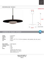 Lámpara colgante madera taupe Ø38.7 cm LED - LULC0353