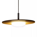 Lámpara colgante madera taupe Ø38.7 cm LED - LULC0353