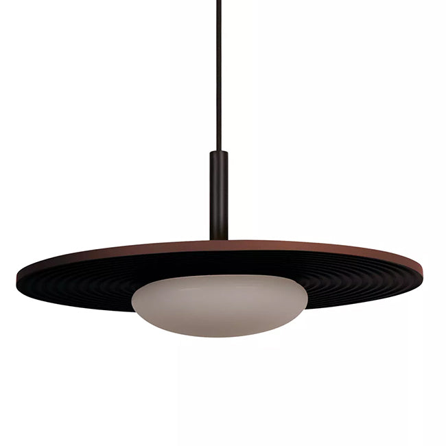 Lámpara colgante madera terracota Ø38.7 cm LED - LULC0354