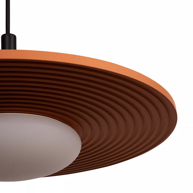 Lámpara colgante madera terracota Ø38.7 cm LED - LULC0354