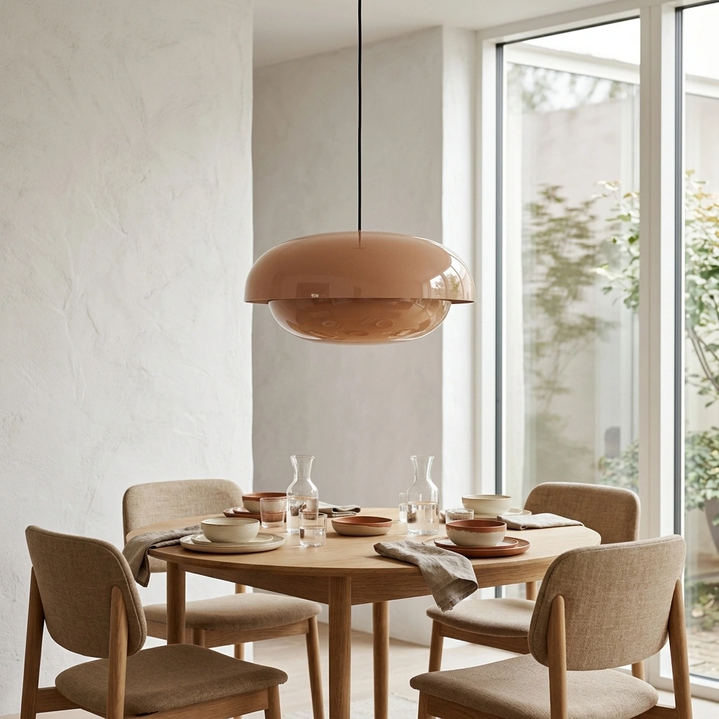 Lámpara colgante metal taupe Ø40 cm E27 - LULC0355