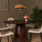 Lámpara colgante metal taupe Ø40 cm E27 - LULC0355