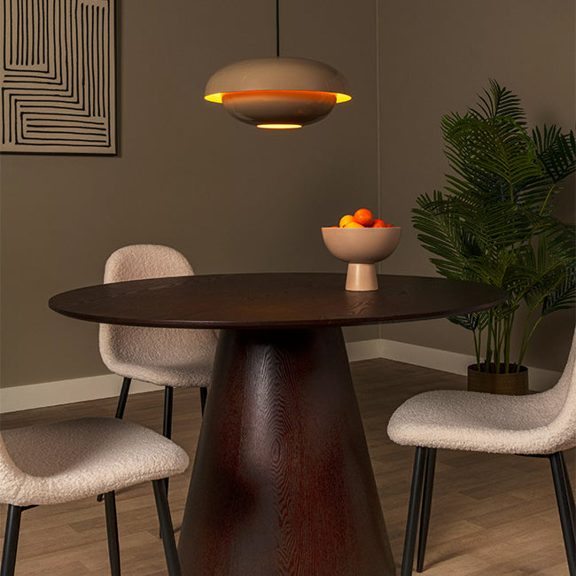 Lámpara colgante metal taupe Ø40 cm E27 - LULC0355