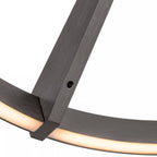 Lámpara colgante metal Negro sensor de movimiento Ø60 cm 24w - LULC0357