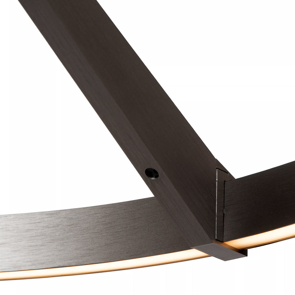 Lámpara colgante metal Negro sensor de movimiento Ø60 cm 24w - LULC0357