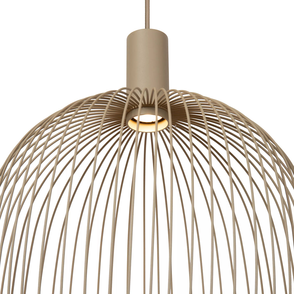 Lámpara colgante metal taupe Ø40x42cm GU10 - LULC0359