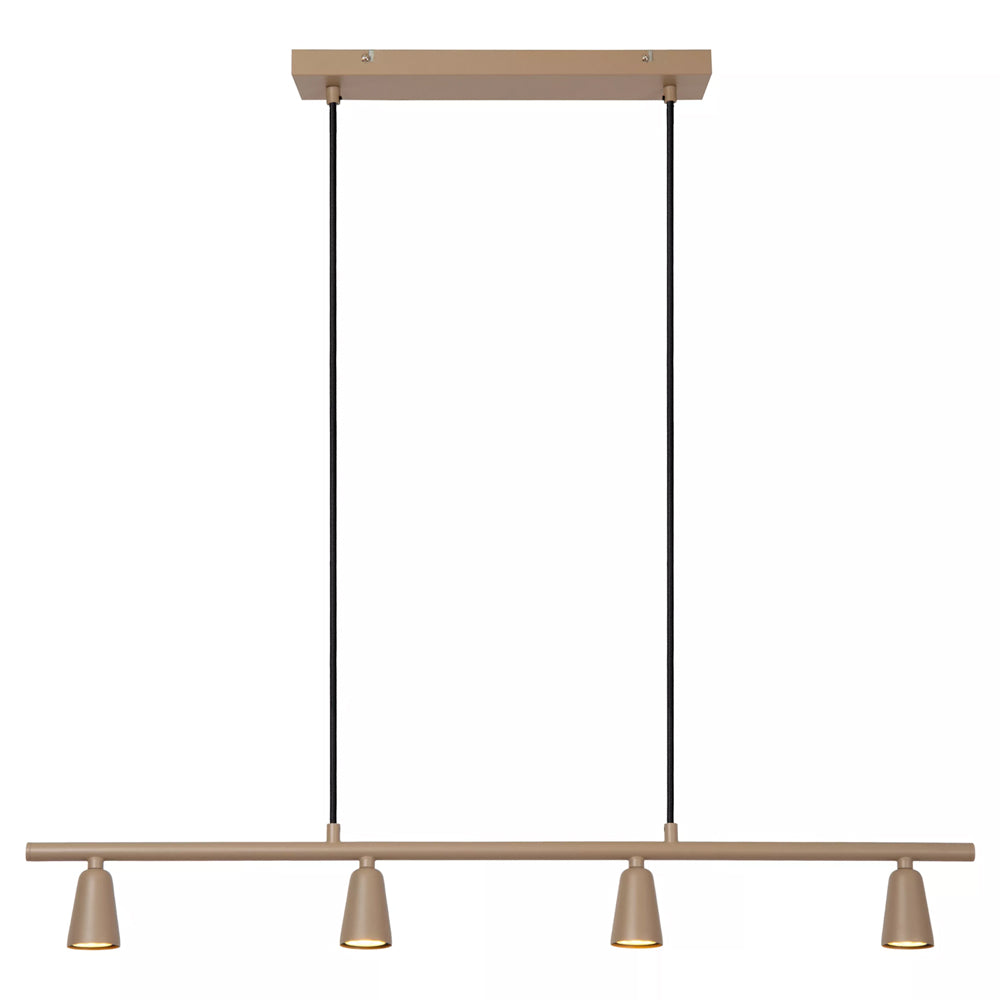 Lámpara colgante metal taupe 95 cm 4xGU10 - LULC0360