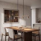 Lámpara colgante metal taupe 95 cm 4xGU10 - LULC0360