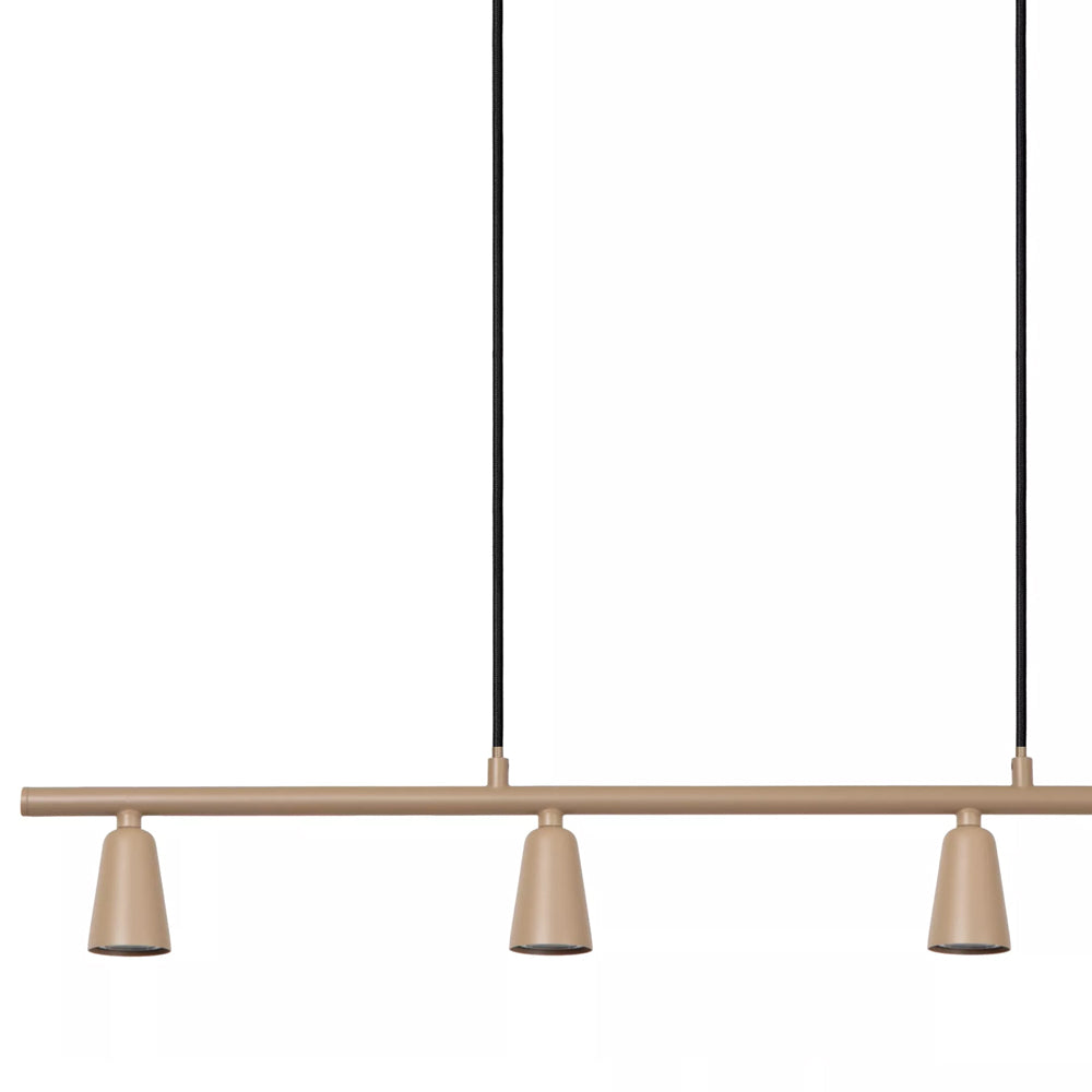 Lámpara colgante metal taupe 95 cm 4xGU10 - LULC0360