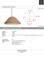 Lámpara colgante metal taupe Ø56x25 cm E27 - LULC0361