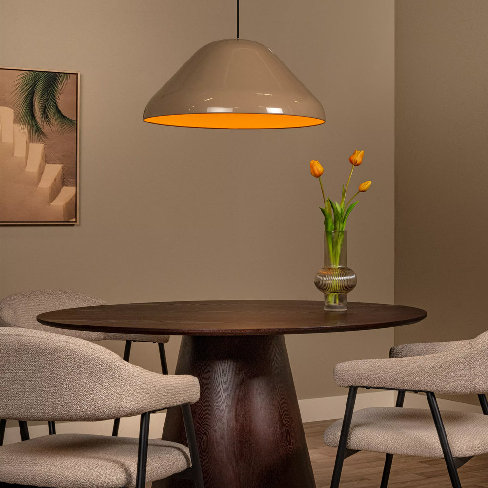 Lámpara colgante metal taupe Ø56x25 cm E27 - LULC0361