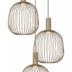 Lámpara colgante metal taupe Ø50x1.60 cm 3 luces GU10 (MR11) -  LULC0362