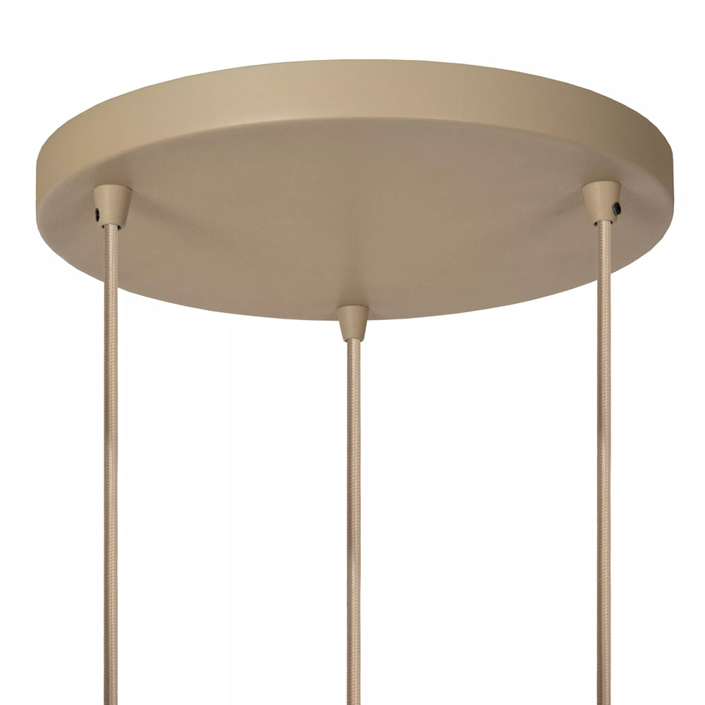Lámpara colgante metal taupe Ø50x1.60 cm 3 luces GU10 (MR11) -  LULC0362