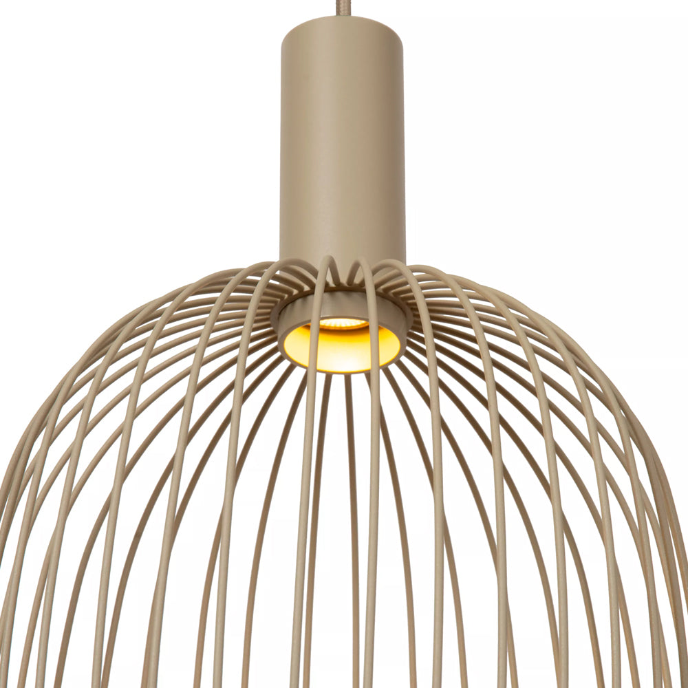 Lámpara colgante metal taupe Ø50x1.60 cm 3 luces GU10 (MR11) -  LULC0362