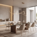 Lámpara colgante pvc champán 1,65x2,20 metro dimeable 47W LED - LULC0364