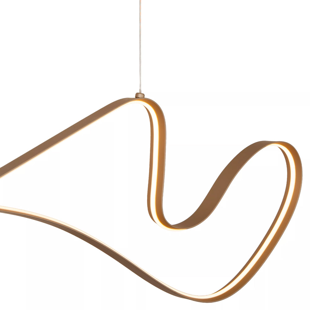 Lámpara colgante pvc champán 1,65x2,20 metro dimeable 47W LED - LULC0364