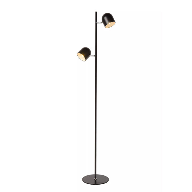 Lámpara de pie metal negro Ø23x1,41 cm 2 luces 5W- LULP0035