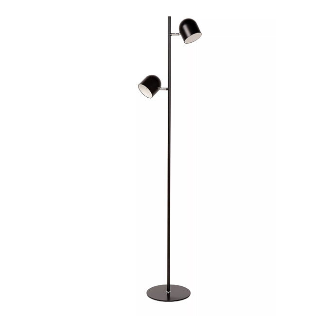 Lámpara de pie metal negro Ø23x1,41 cm 2 luces 5W- LULP0035