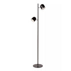 Lámpara de pie metal negro Ø23x1,41 cm 2 luces 5W- LULP0035