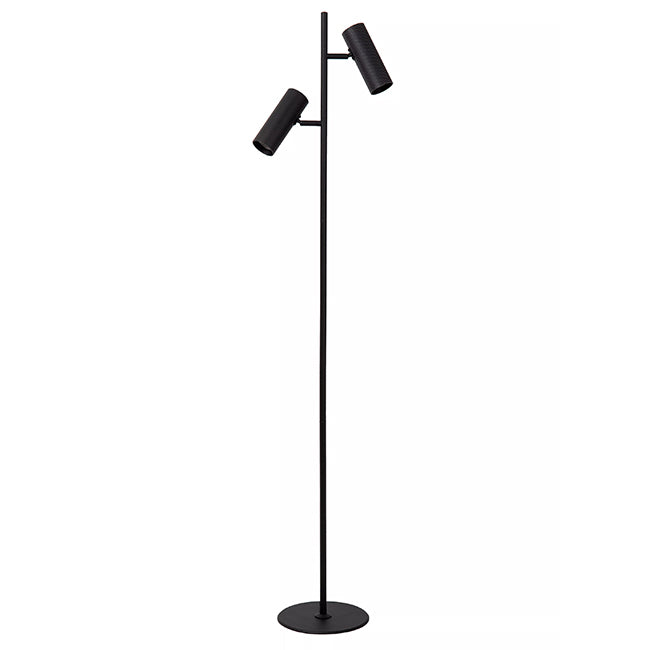 Lámpara de pie metal negro Ø22x14 cm 2 luces GU10 - LULP0070