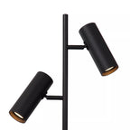 Lámpara de pie metal negro Ø22x14 cm 2 luces GU10 - LULP0070
