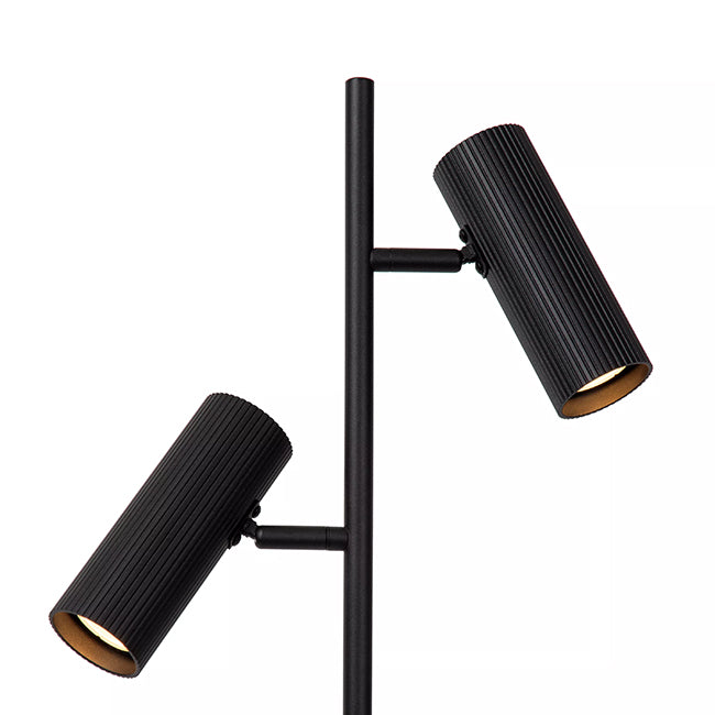 Lámpara de pie metal negro Ø22x14 cm 2 luces GU10 - LULP0070