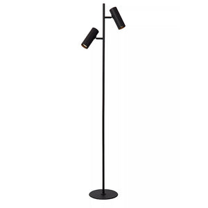 Lámpara de pie metal negro Ø22x14 cm 2 luces GU10 - LULP0070