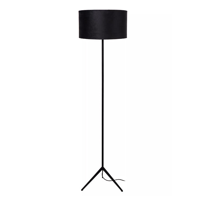 Lámpara de pie textil metal negro Ø38x1,47 cm E27 - LULP0074