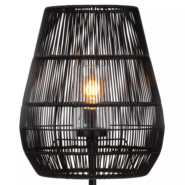 Lámpara de pie metal PVC negro Ø35 x 154 cm E27 - LULP0077