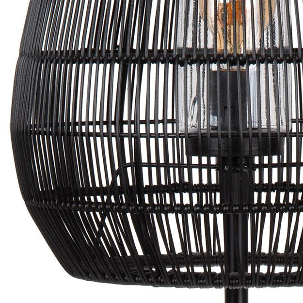 Lámpara de pie metal PVC negro Ø35 x 154 cm E27 - LULP0077