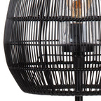 Lámpara de pie metal PVC negro Ø35 x 154 cm E27 - LULP0077