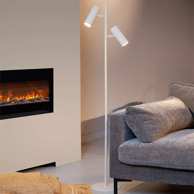 Lámpara de pie metal blanco Ø22x 14,0 cm 2xGU10 - LULP0081