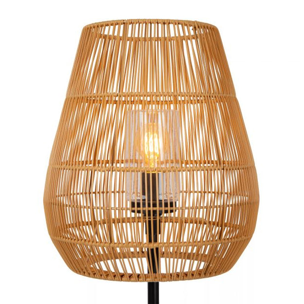 Lámpara de pie metal PVC natural Ø35x154 cm E27 - LULP0084