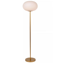 Cargar imagen en el visor de la galería, Lámpara de pie metal dorado vidrio opal Ø38x15,5 cm E27 - LULP0085
