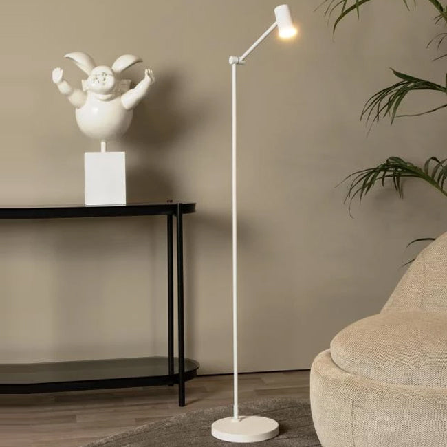 Lámpara de pie metal Blanco recargable Ø22x138 cm  LED 3W - LULP0089