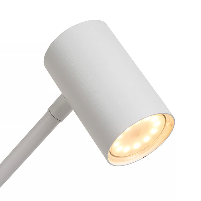 Lámpara de pie metal Blanco recargable Ø22x138 cm  LED 3W - LULP0089