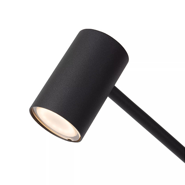 Lámpara de pie metal negro recargable Ø37,3x22x138 cm LED 3W - LULP0091